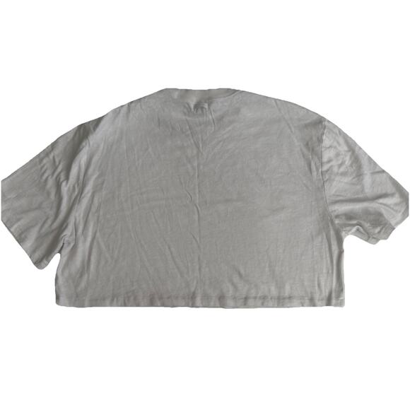 Skims Worn In Jersey Boxy Cropped T-Shirt Size Medium Snow Athleisure Gym Train - Picture 2 of 6